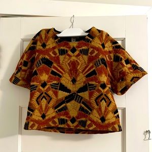 Anthropologie Dolan tapestry knit top